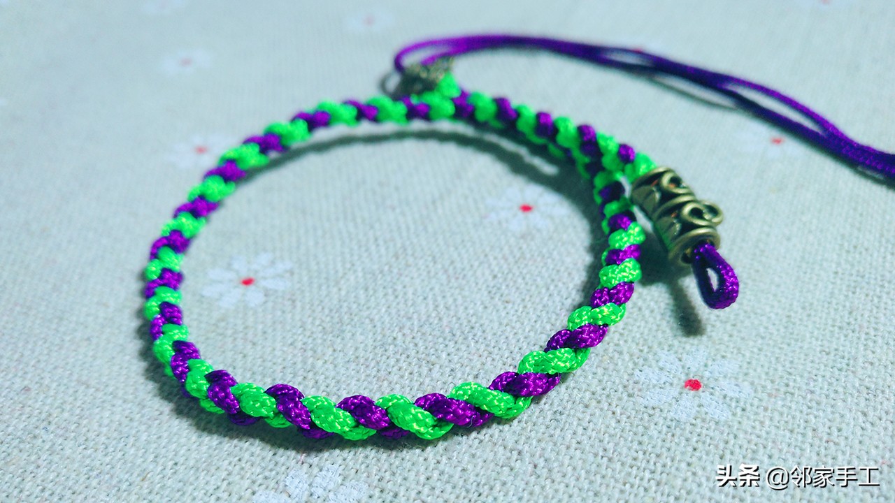 圆形四股辫编错了怎么办,圆形四股辫手链编法全程