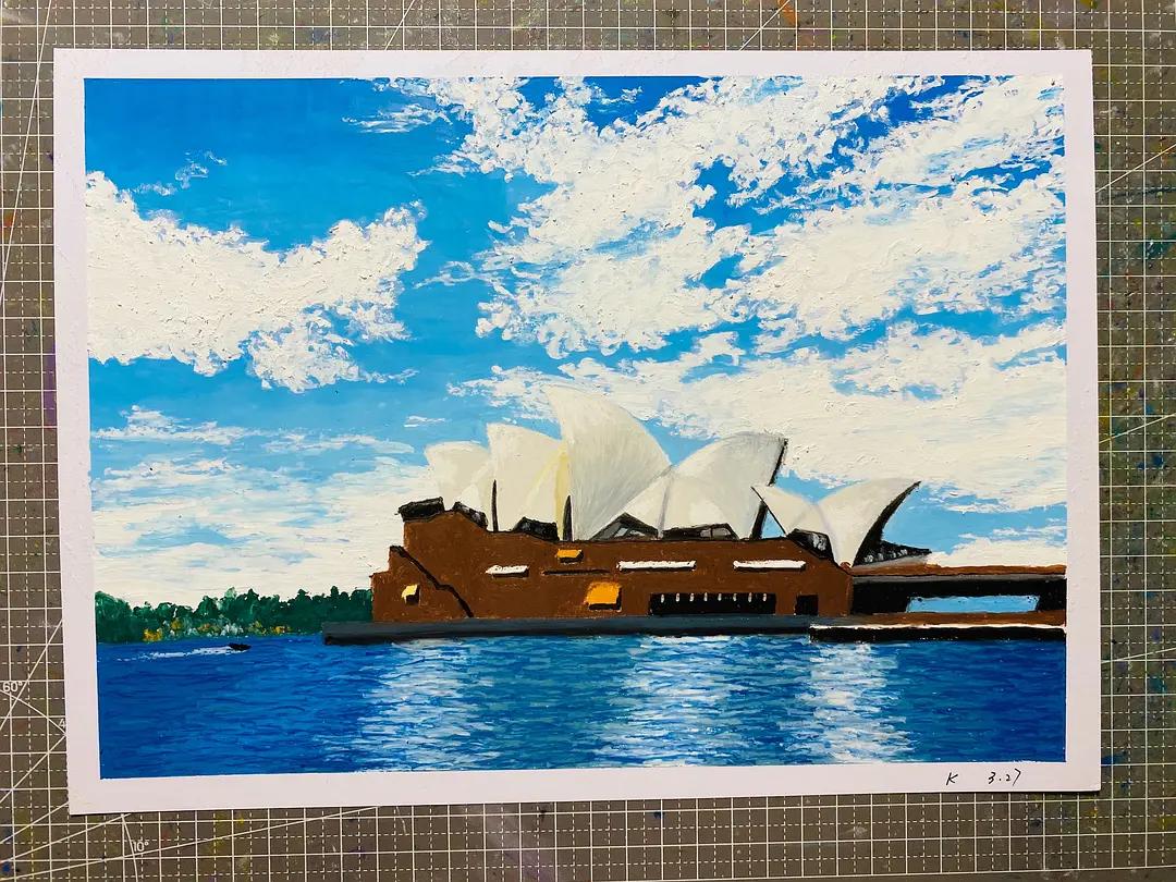 彩研经典油画棒新手教程,油画棒教程简单新手风景