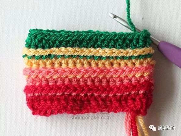 一线连衣服钩编教程,衣服手工钩编