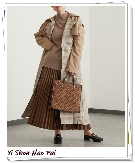 实用经典的早秋风衣穿搭示范,当你有一个黑风衣该怎么穿搭