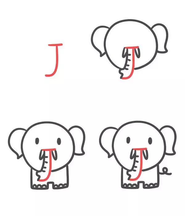 字母动物简笔画,字母变动物简笔画