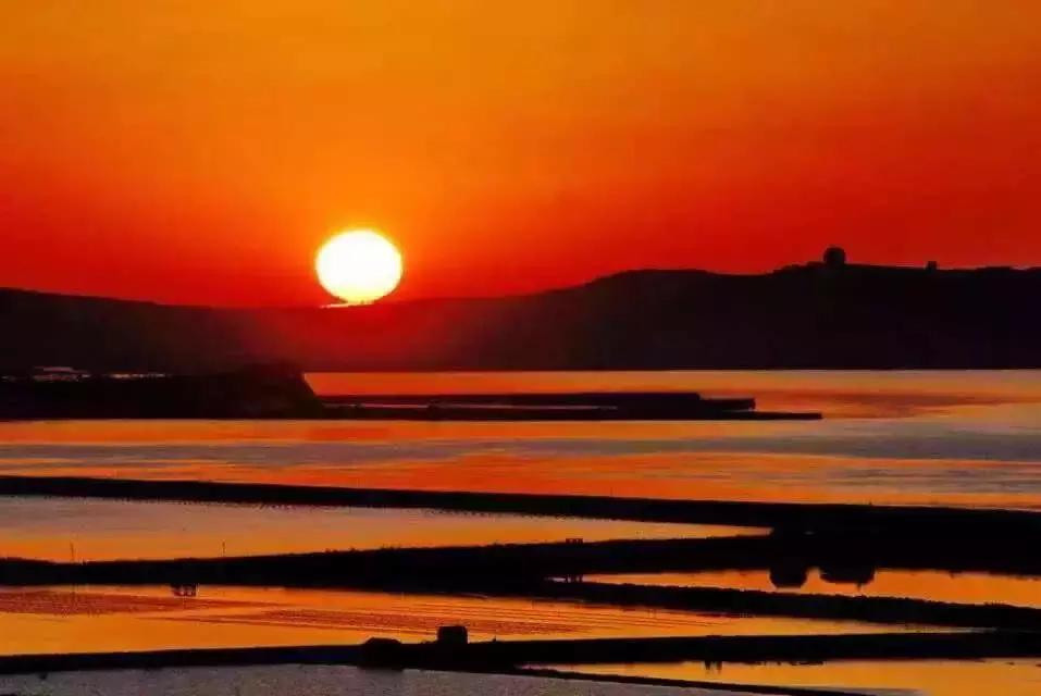 乳山朝霞,威海乳山海边看日落