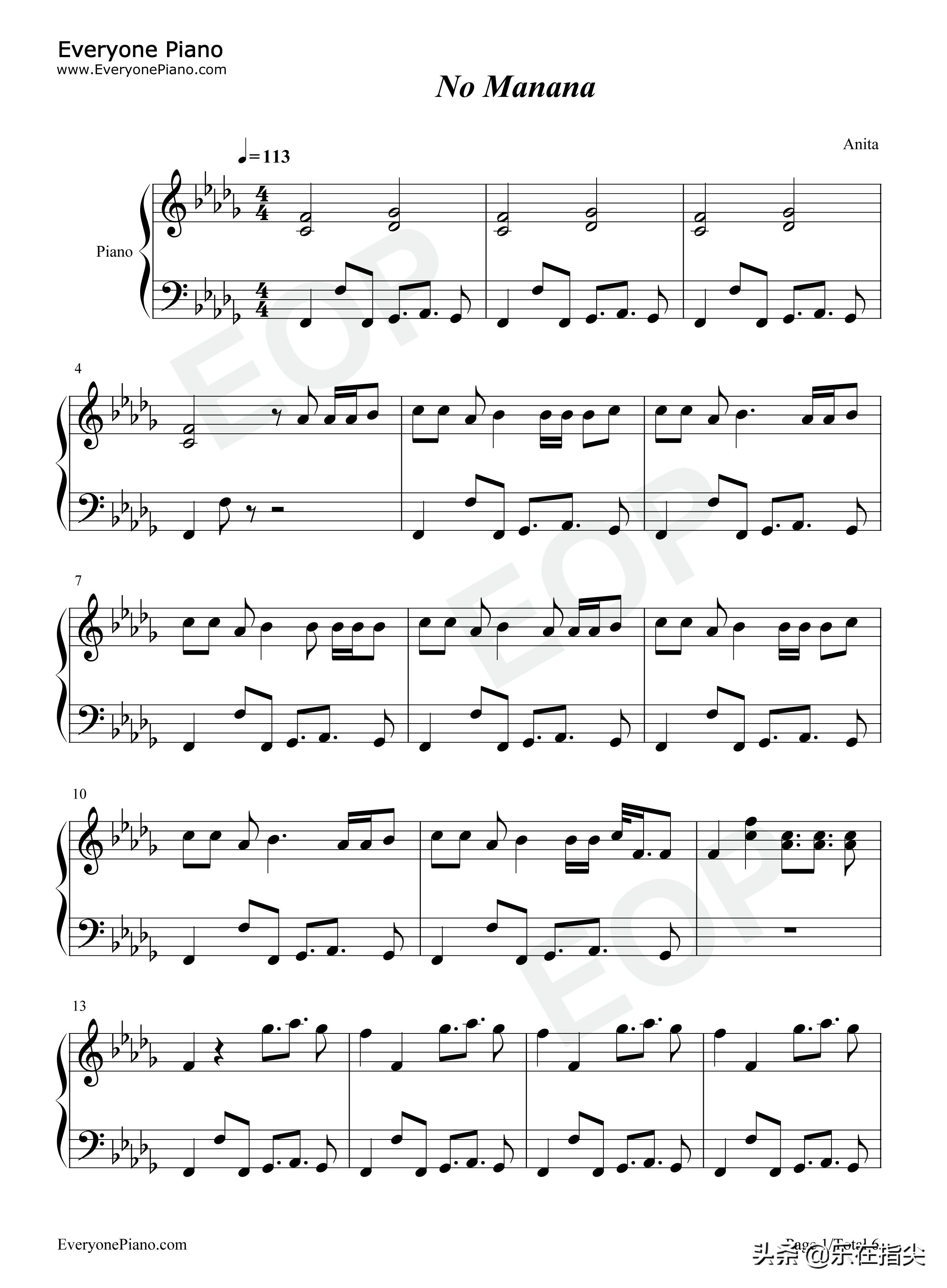 no钢琴谱五线谱,别知己五线谱钢琴谱双手指法