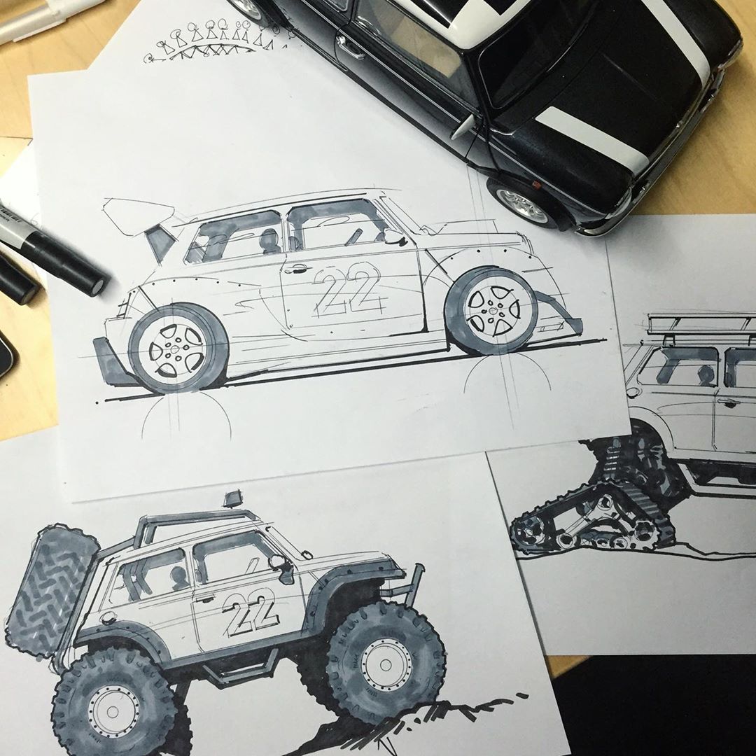 手绘酷炫汽车,从零开始汽车手绘