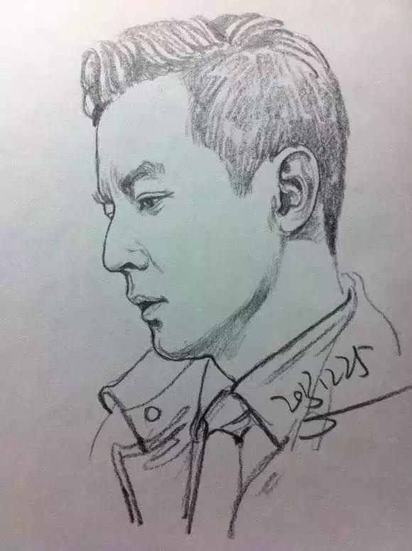 速写看一眼画一笔,用速写的方法画肖像画