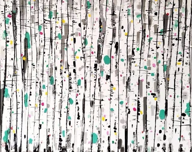 吴冠中江南风光,吴冠中白桦林创意美术