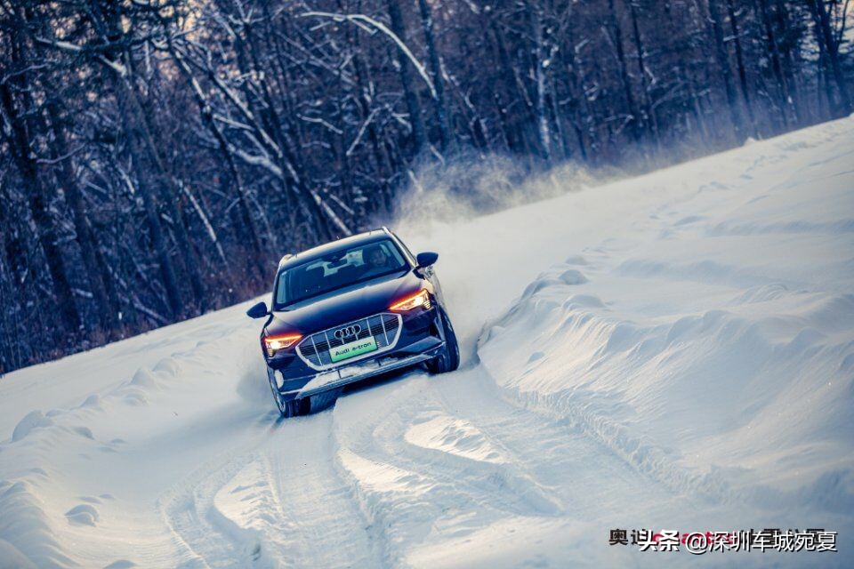 奥迪quattro冰雪试驾,奥迪quattro四驱雪地真实表现