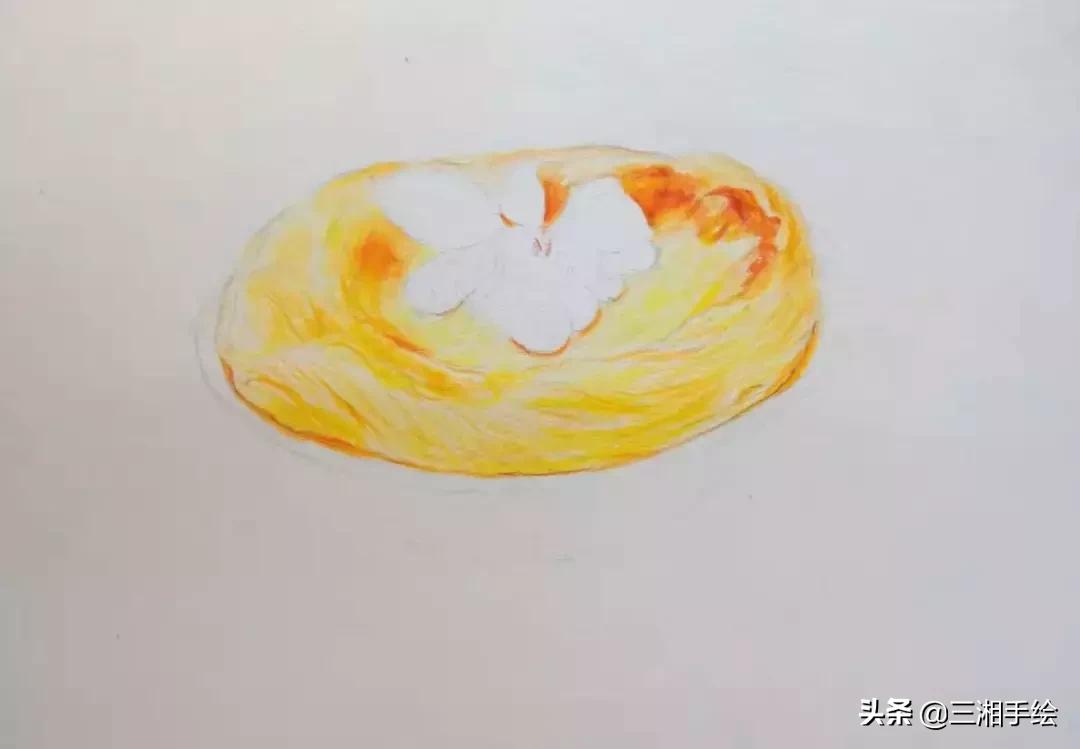 彩铅蛋挞教程,唯美食不可辜负