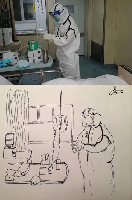 希望永远不会停下！这位护士小姐姐，画出了ICU的温暖~