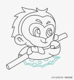 怎么画齐天大圣孙悟空简笔画,齐天大圣孙悟空简笔画涂色