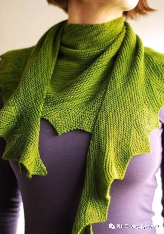披肩围巾两用针织方法,针织时髦的新型披肩