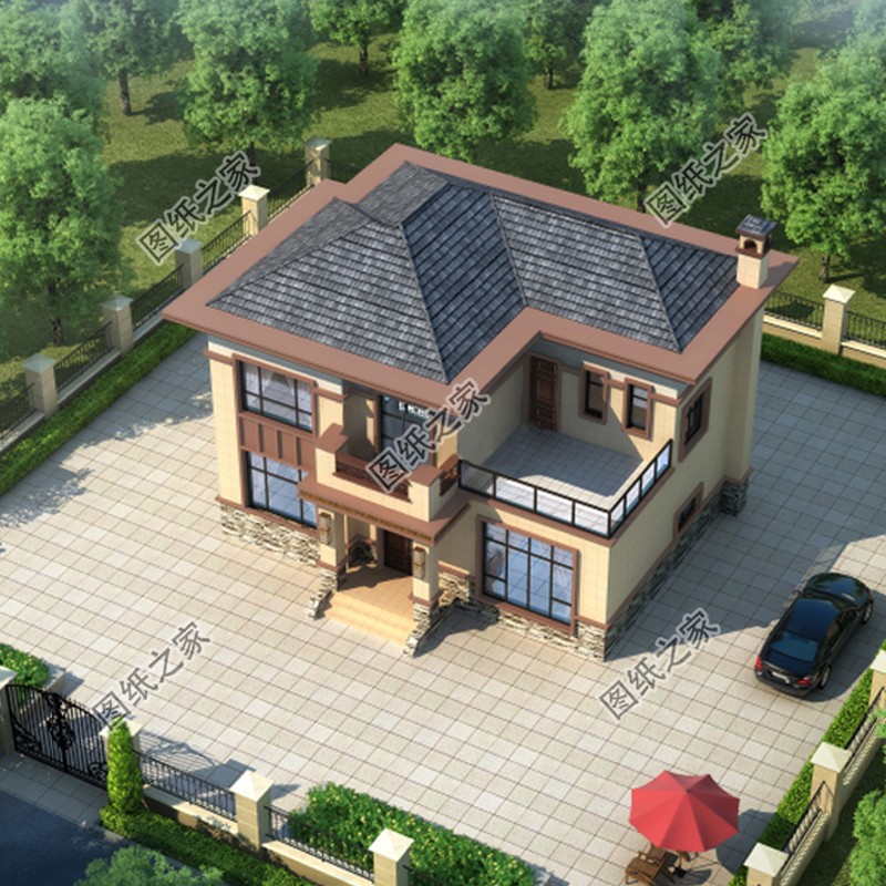 三款带烟囱的漂亮别墅,袅袅炊烟,重回儿时的记忆