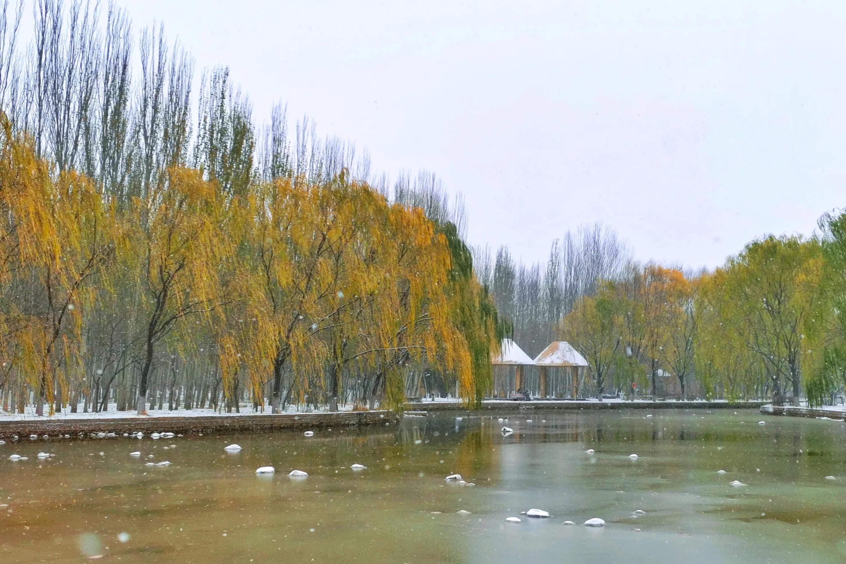 包头清雪,包头初雪航拍