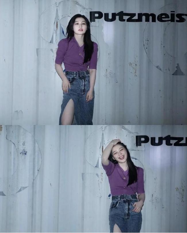 鞠婧祎荷叶边领泡泡袖短款上衣,有一种减龄叫鞠婧祎穿格子衣服