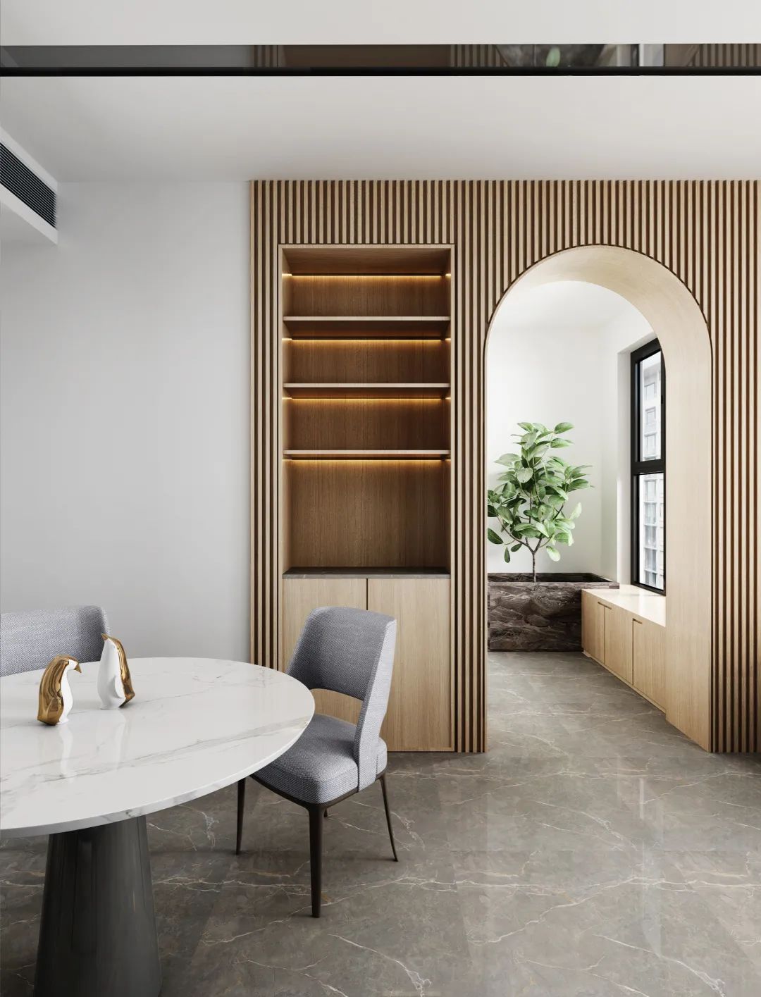 长城板轻奢背景墙弧形,长城板背景墙效果图