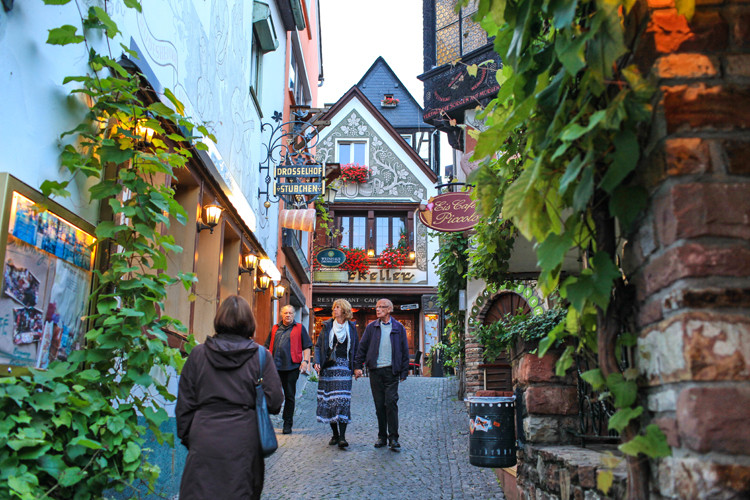 莱茵河葡萄酒小镇,莱茵河畔的葡萄小镇