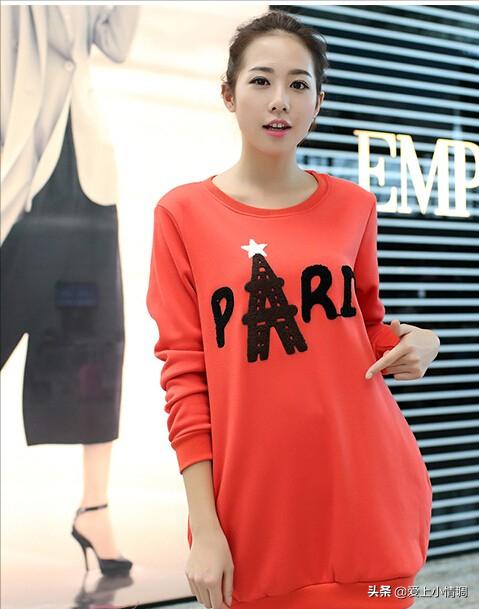 最洋气时髦孕妇装时尚卫衣,孕妇装秋冬穿搭矮个子卫衣