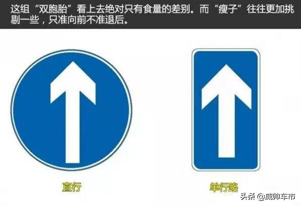 分不清的路标,分不清交通标志