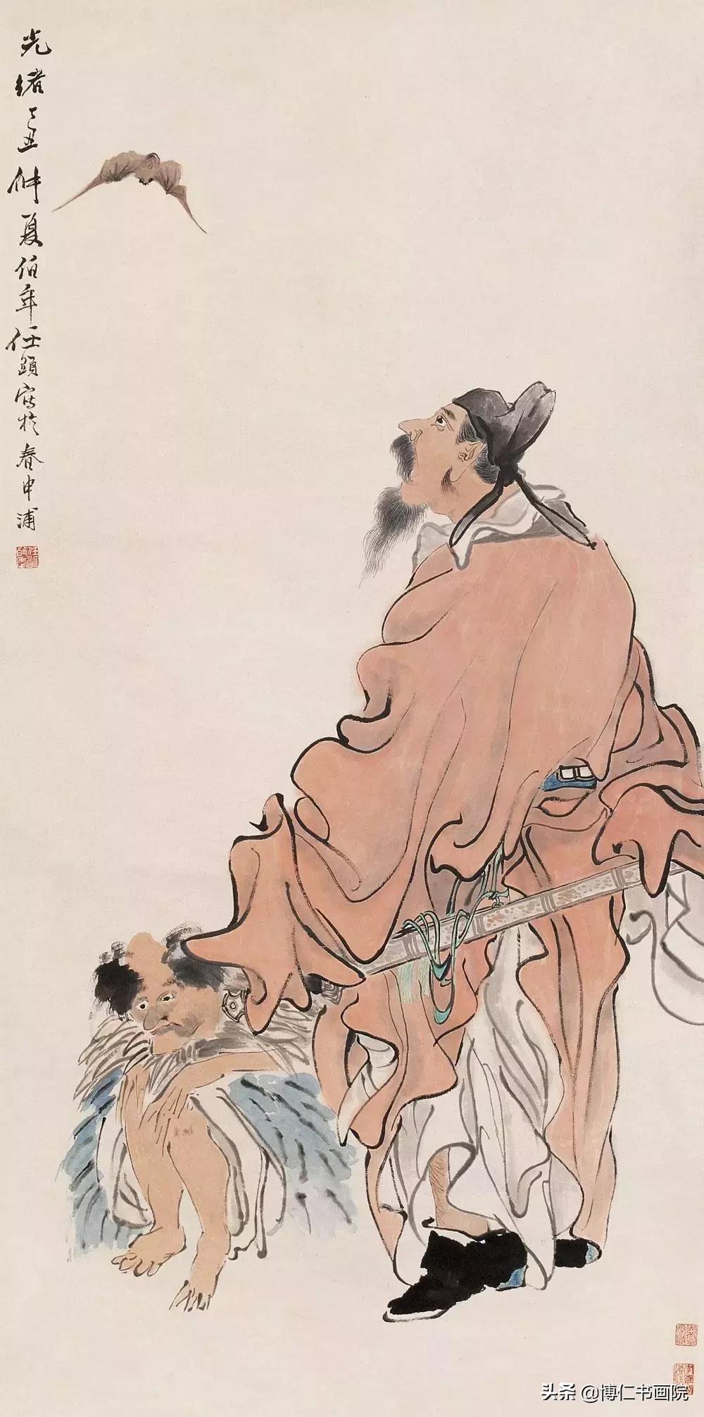 任佑年人物画无人超越的线条 (任伯年人物画高清大图)