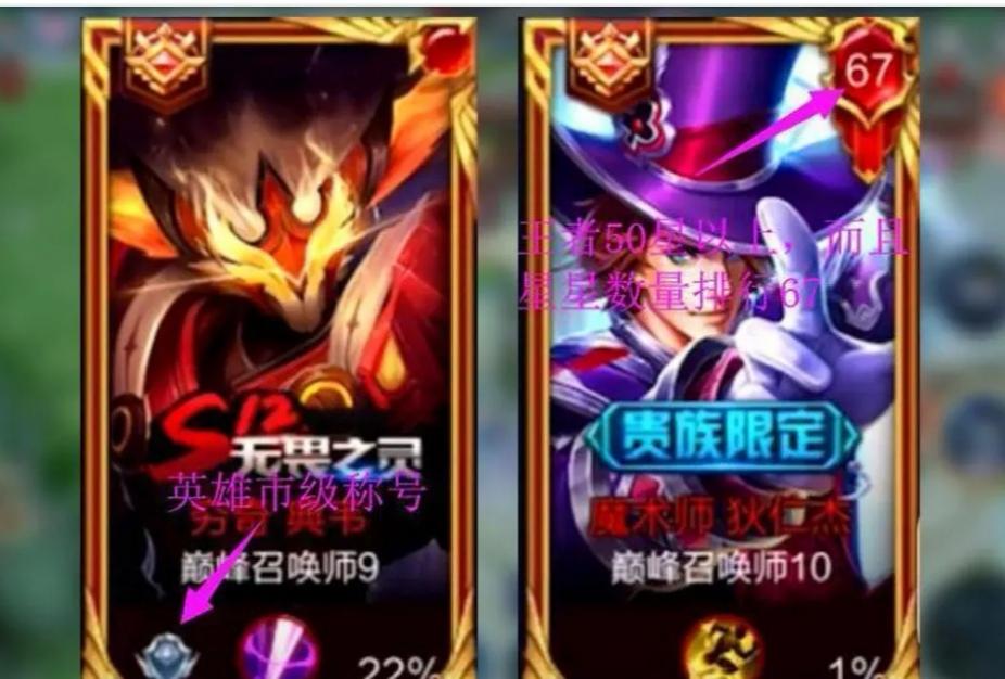 大神玩家的边框数字与标志都是什么意思？低分段难有机会遇到