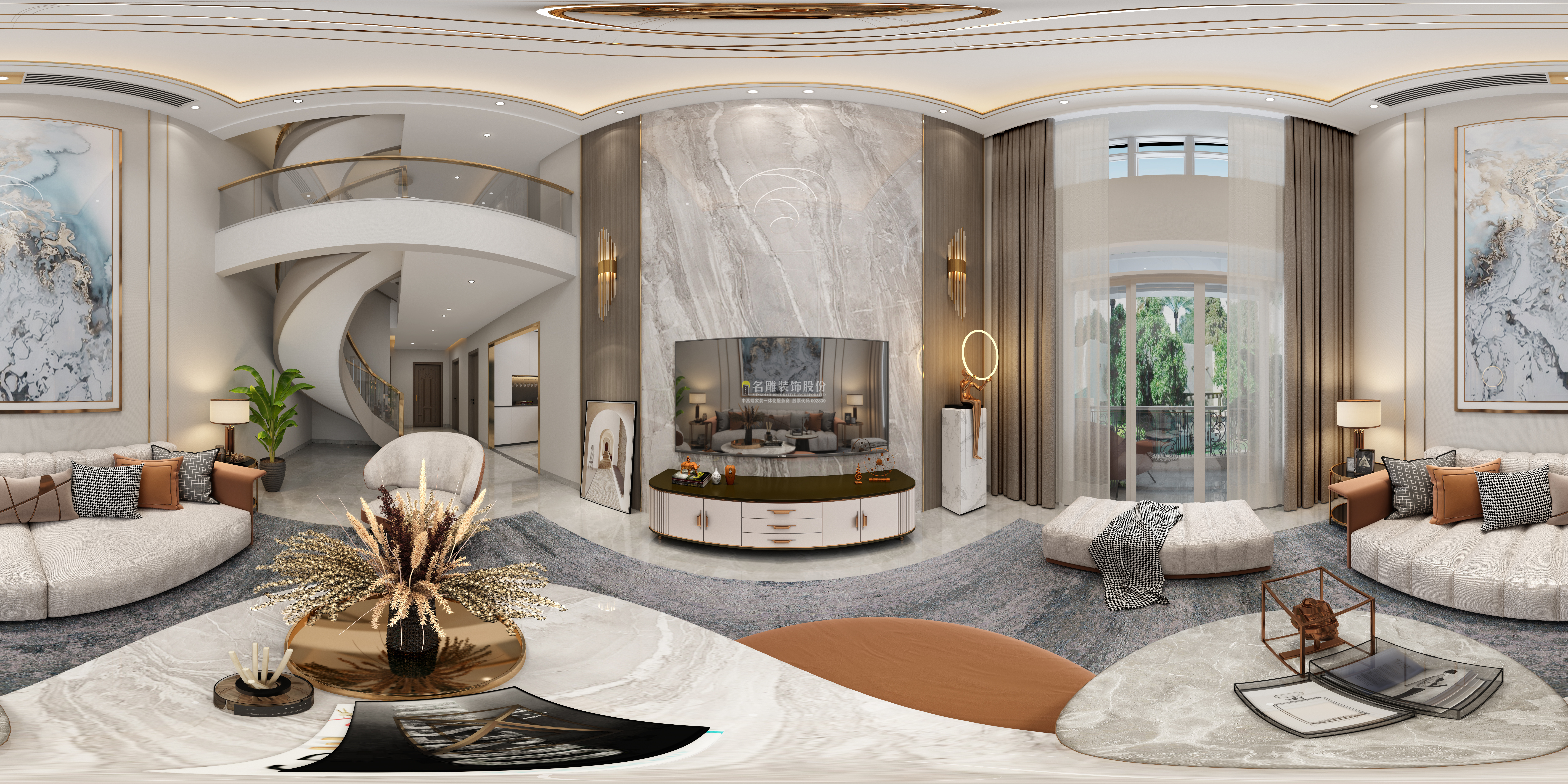 意式轻奢挑高叠墅,轻奢风装修叠墅130平方米