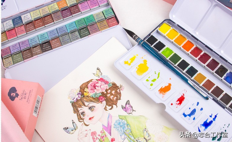 烧钱水粉画,水彩颜料省钱