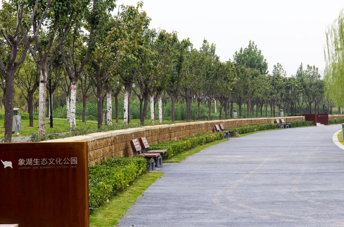 郑东新区象湖生态工程,郑东新区象湖南岸景观绿化工程