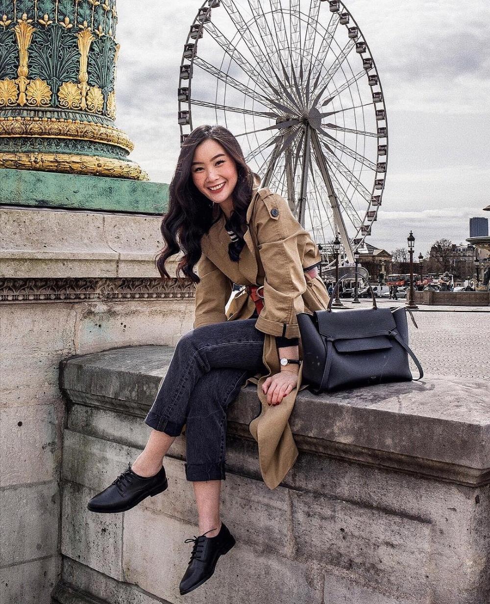 155小个子外套最佳长度穿搭,小个子怎么穿长格子外套