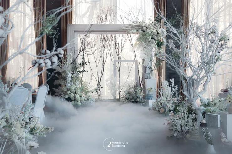 干净通透的婚礼照片,法式婚礼主题推荐简约