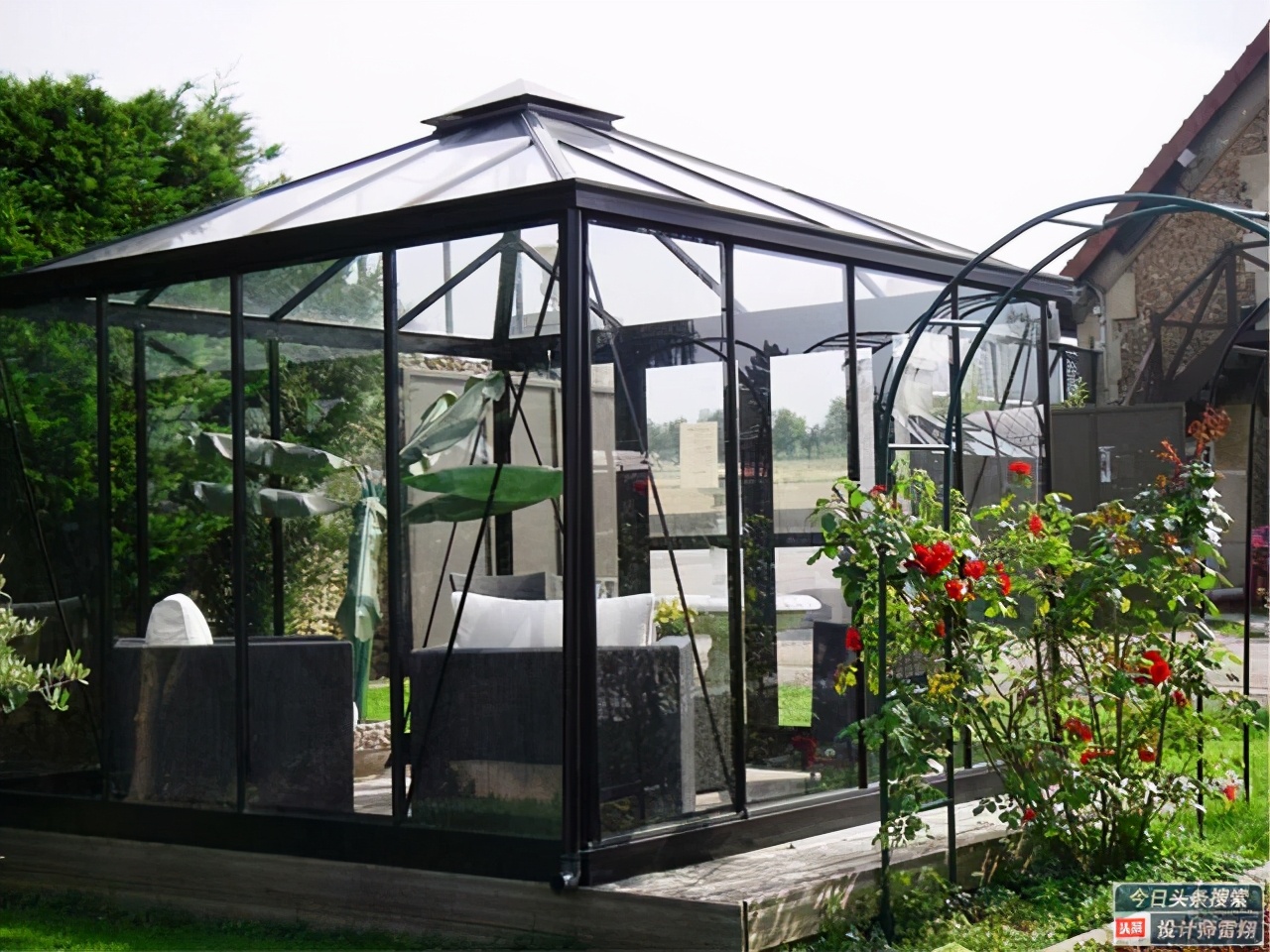 别墅庭院阳光房2023最新款设计,庭院阳光房设计