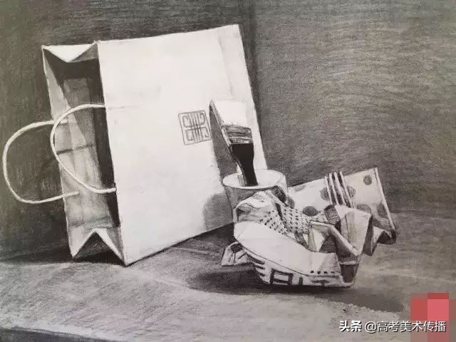 西安美院静物素描高分卷,西安美院素描半身像高分卷