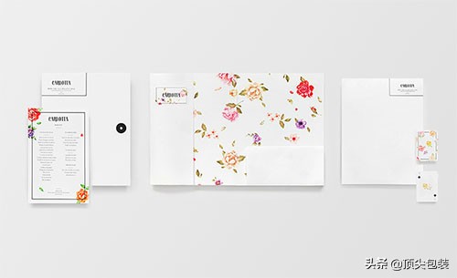 单独纹样花卉设计图案作业,以图形为主题形象的包装设计