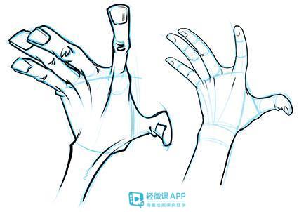 动漫人物手部画法教程,动漫男生手部画法