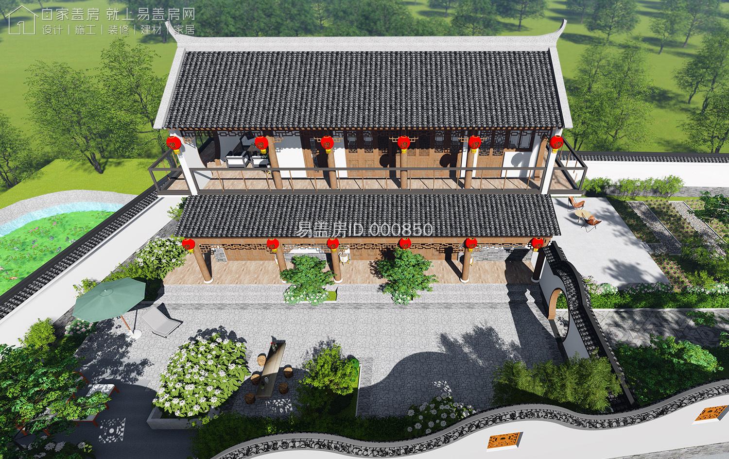 农村仿古自建房灯笼,中式别墅大红灯笼