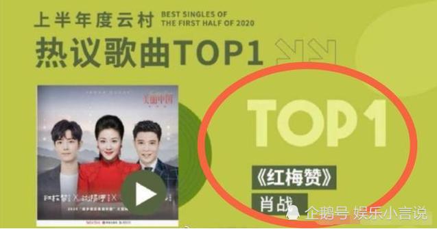 肖战《余年》登十大金曲！《竹石》登2020综艺歌曲年中盘点Top1