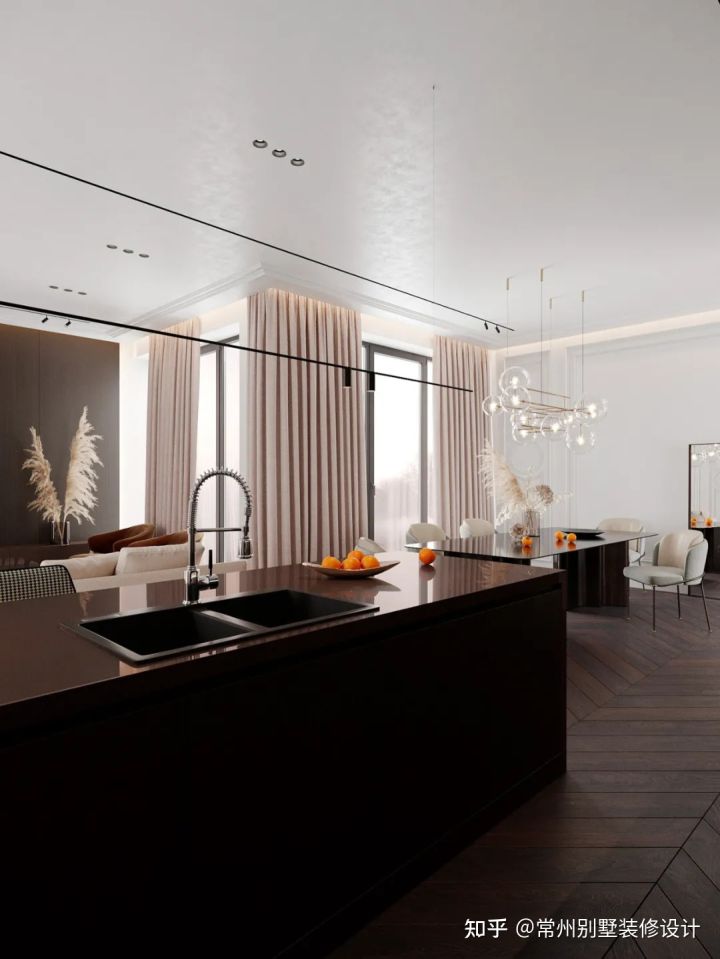 现代中式轻奢装修别墅设计 (法式新古典别墅装修设计)