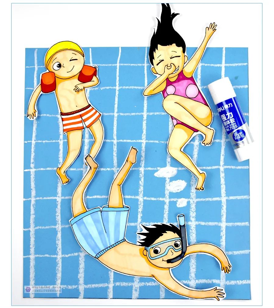 夏天的游泳池怎么画,幼儿园夏天游泳池画