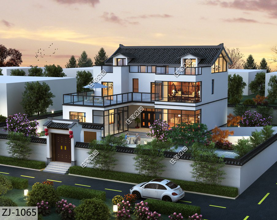 14×17米带地下室的中式合院，适合农村养老，比洋房都美