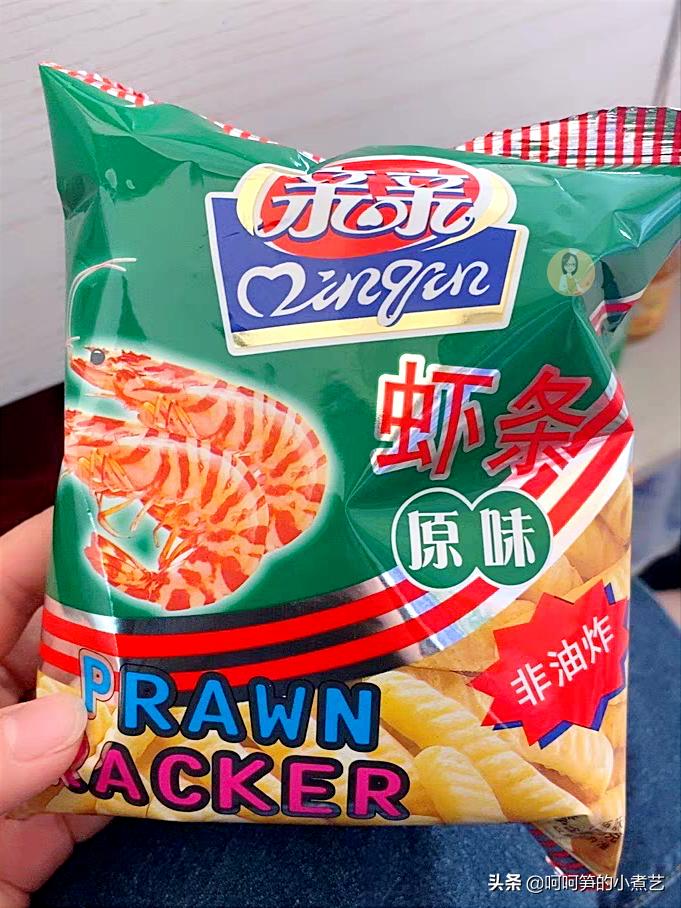 儿时5毛钱一袋的亲亲虾条,婴儿自制虾条做法