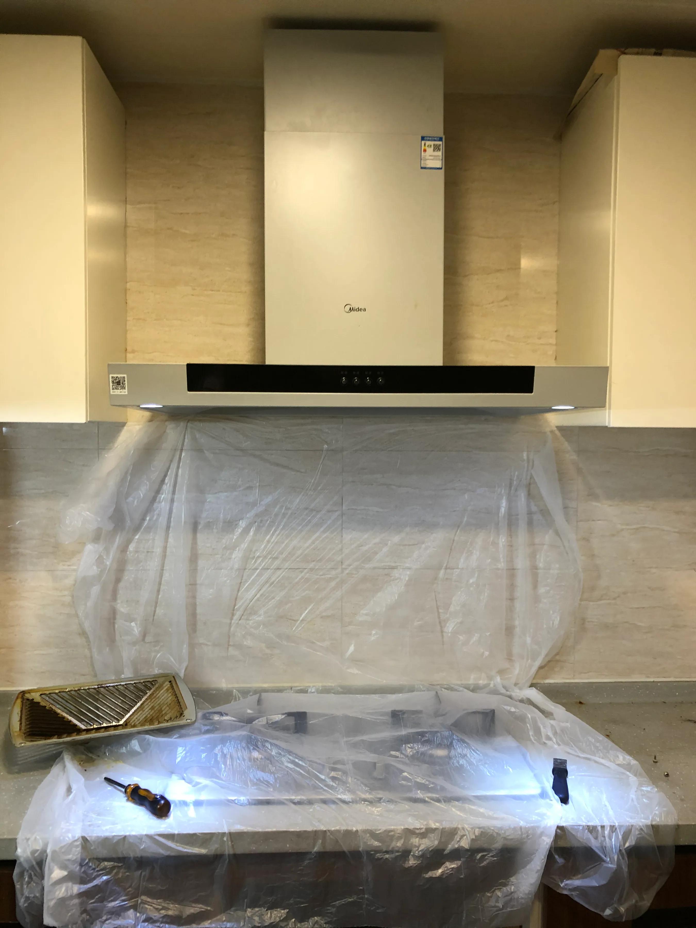 樱花平板液晶抽油烟机拆洗图,讲解抽油烟机深度拆洗全过程