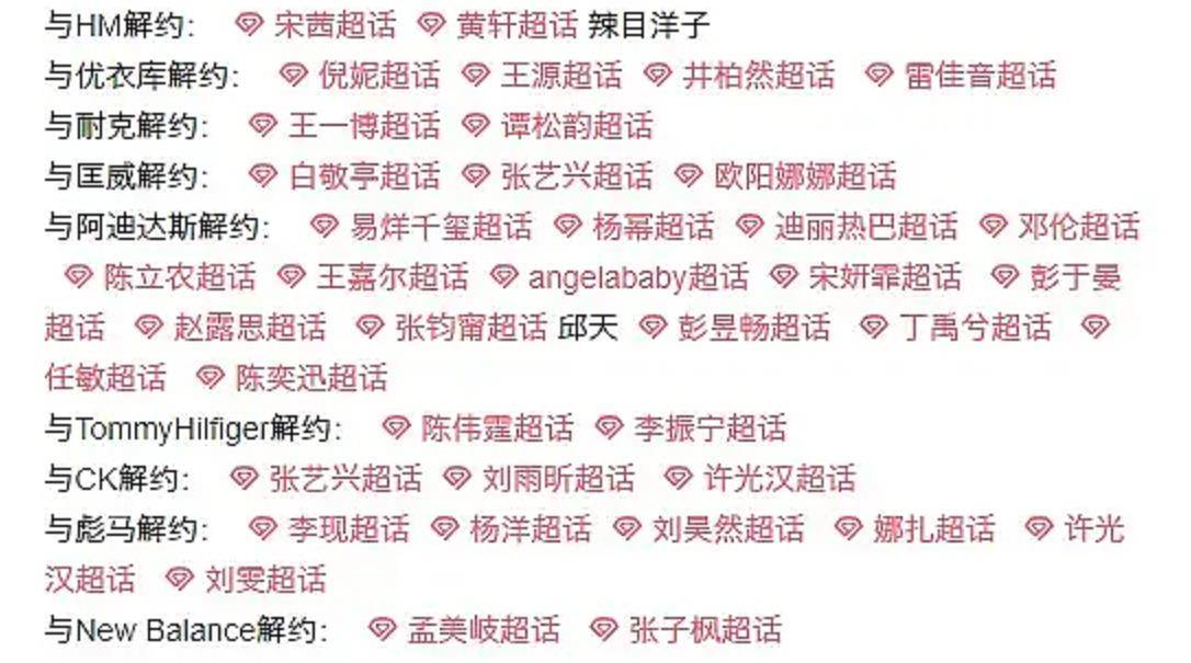 因辱华退出中国的明星,因辱华被抵制的品牌