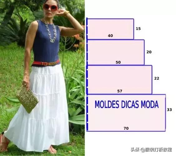 披肩连衣裙裁剪图纸教程,插肩袖浴袍风大衣裁剪