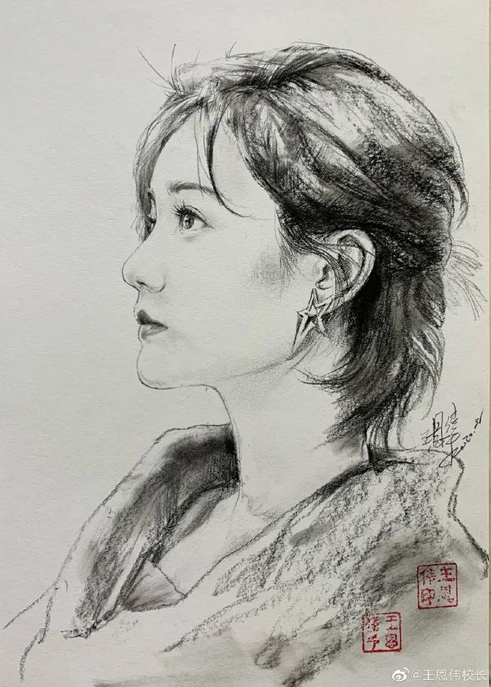 他画遍所有明星，画谁像谁，肖战、热巴、刘亦菲眼神看醉了