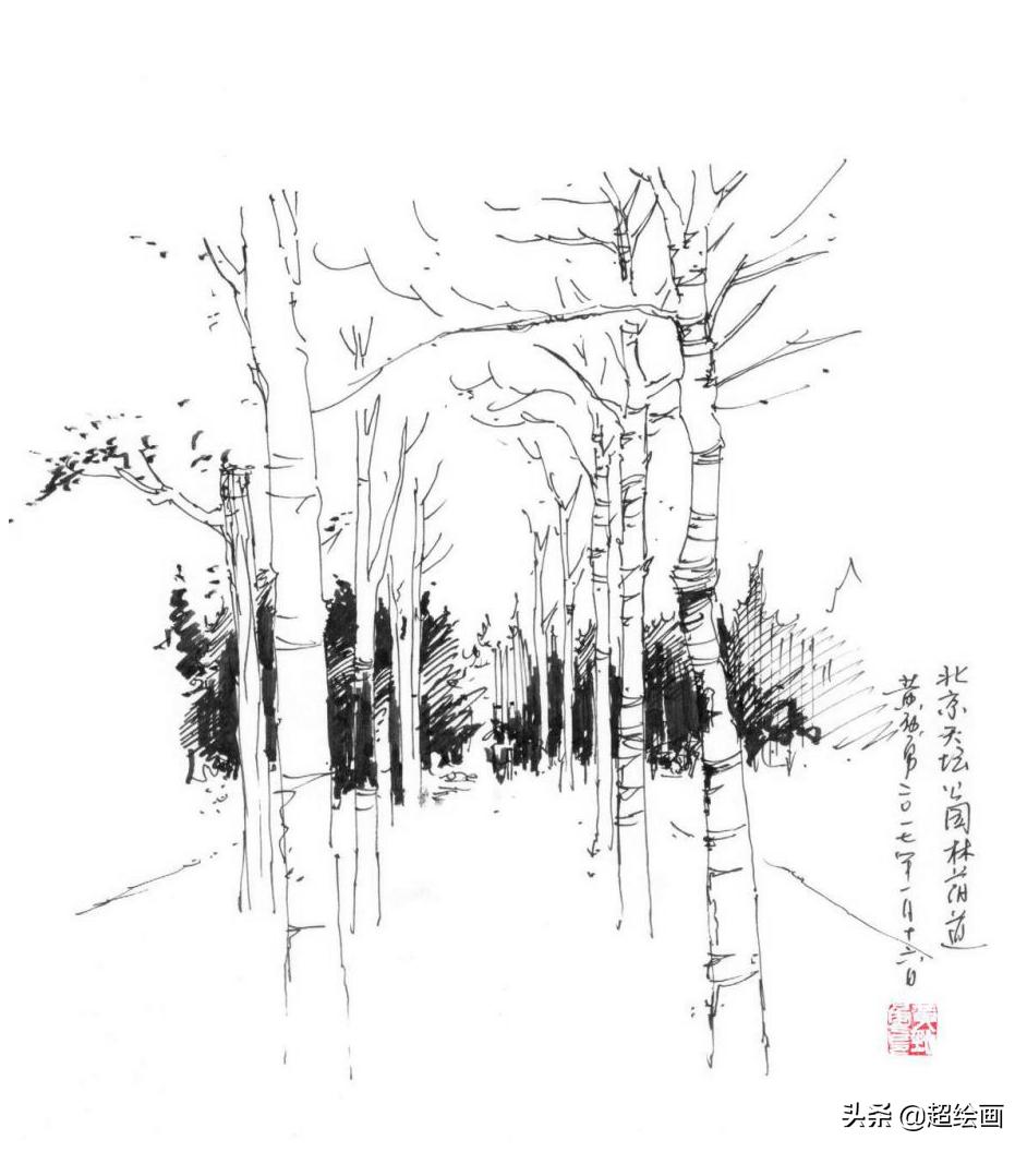 十大顶级钢笔画速写,钢笔速写100幅图片