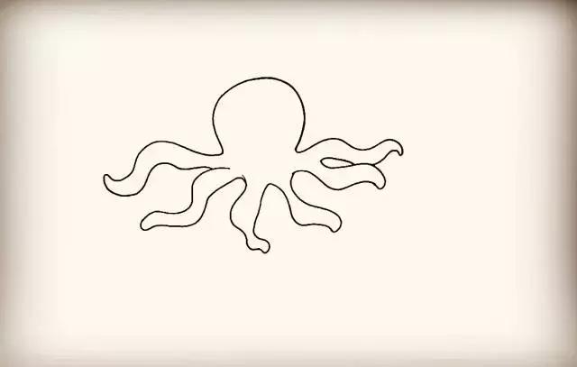 大王乌贼vs巨型章鱼简笔画,简笔画小章鱼的画法