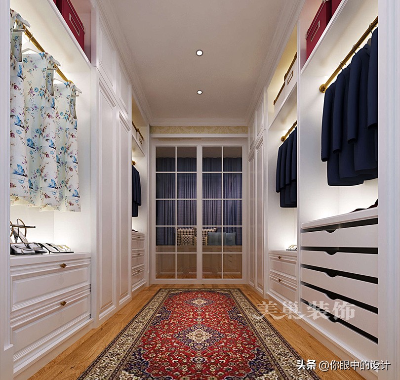 民安北郡装修风格,美式轻奢南北通透户型装修效果图