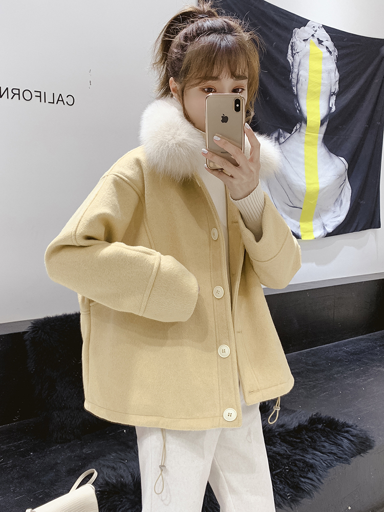 韩系中长款外套穿搭,冬季小香风毛呢外套