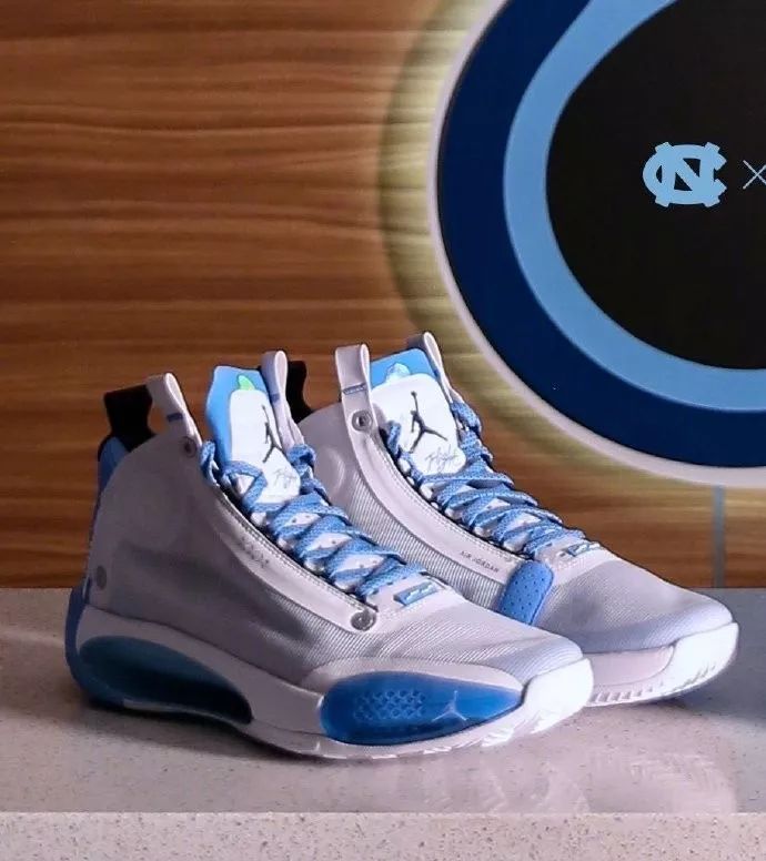 aj34nba球星上脚配色,aj34北卡球员