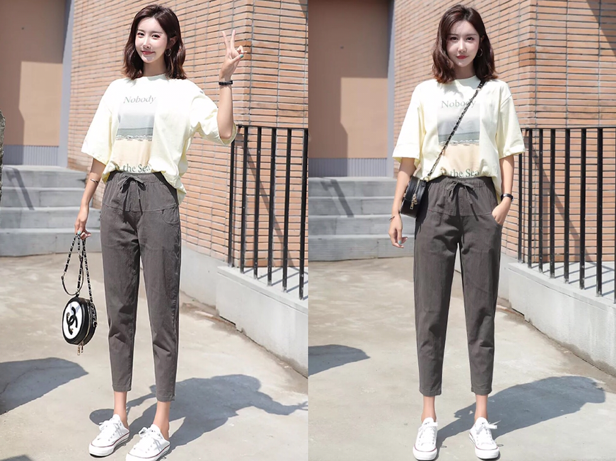 哈伦裤薄款夏季女款大腿粗,牛仔哈伦裤适合腿粗的女生吗