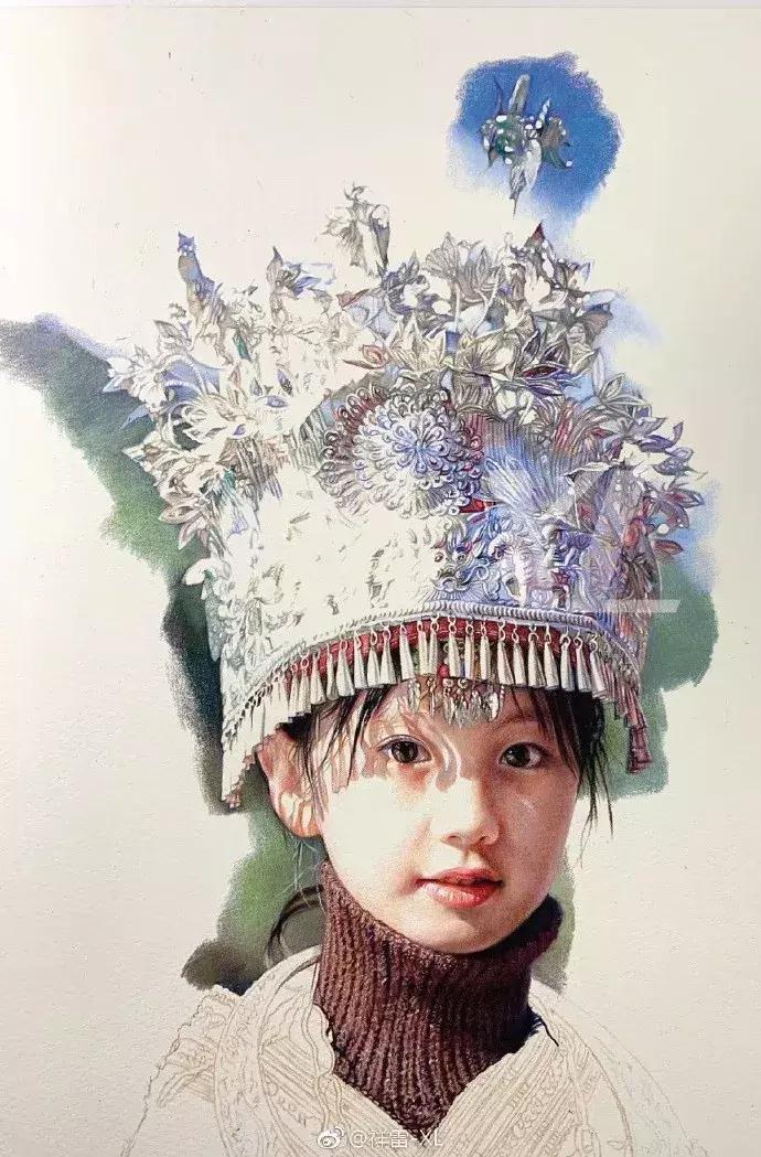惊艳的彩铅画兔子,惊艳唯美的彩铅画